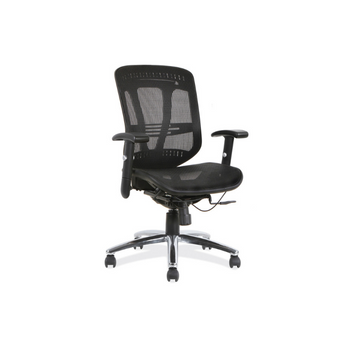 black mesh chair with mesh seat